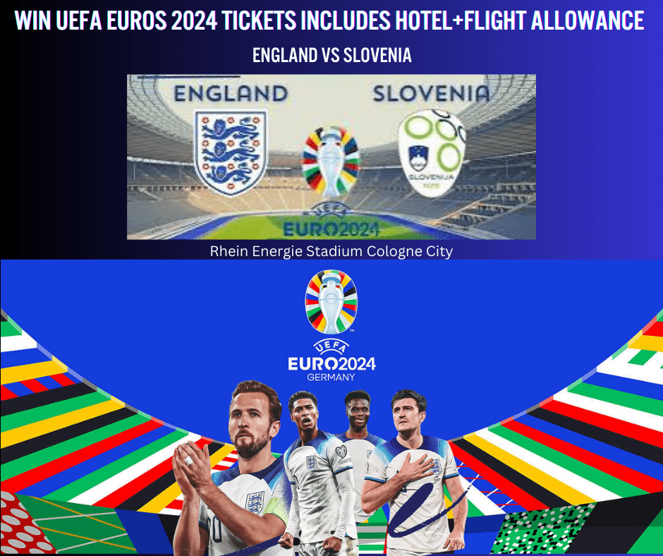 UEFA EURO 2024 ENGLAND Vs SLOVENIA 25/06/2024 INCLUDES TICKETS, HOTEL